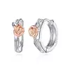 Cercei din argint Little Rose Hoops