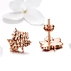 Cercei din argint Maple Leaves Rose Gold picture - 2