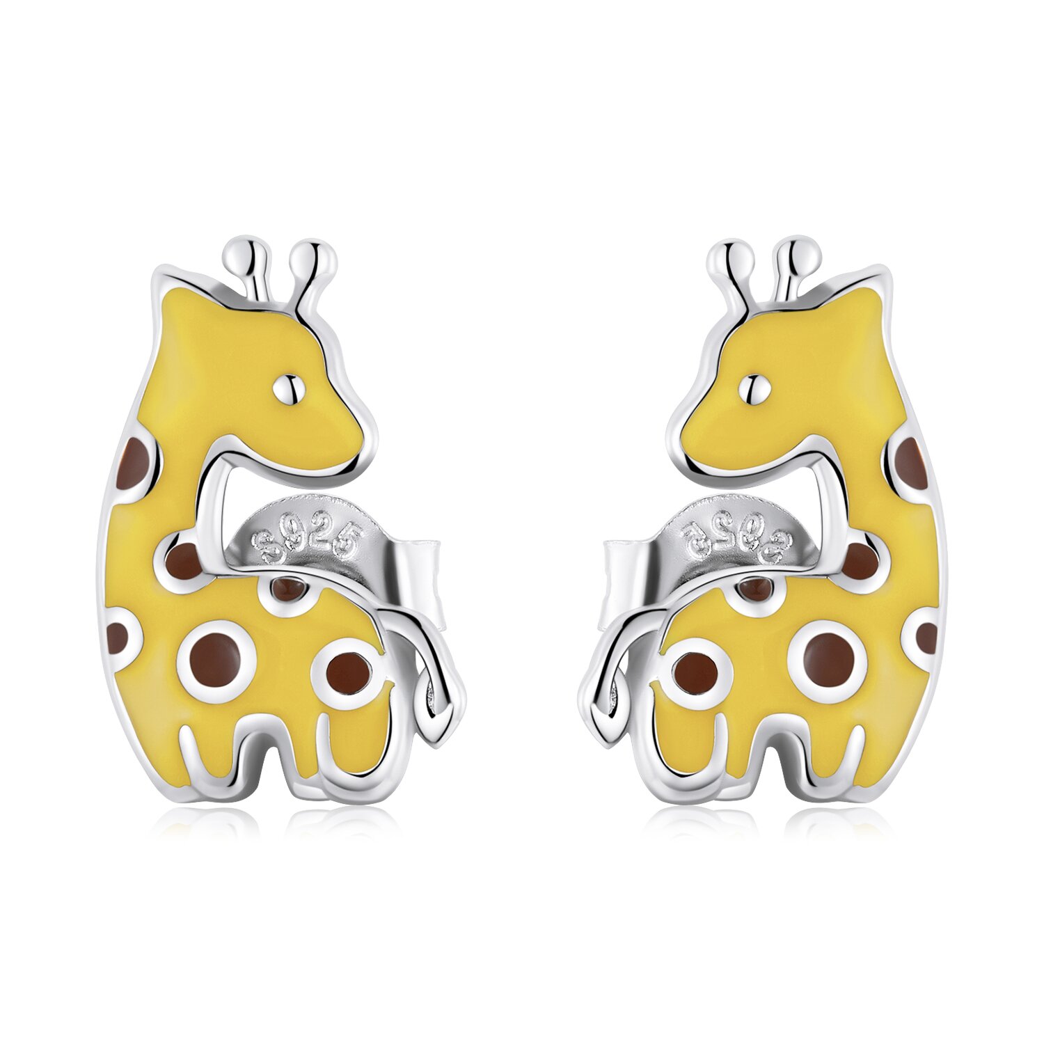 Cercei din argint mini giraffe