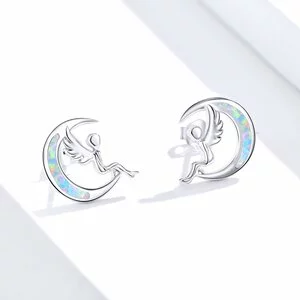 Cercei din argint Opal Fairy