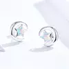 Cercei din argint Opal Moon and Stars silver picture - 2