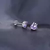 Cercei din argint Oval Amethyst picture - 3