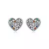 Cercei din argint Pattern Colored Heart picture - 1