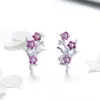 Cercei din argint Pink Bouquet picture - 2