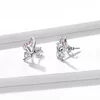 Cercei din argint Pink Crystal Butterflies