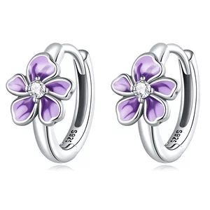 Cercei din argint Precious Purple Flowers