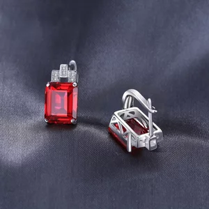 Cercei din argint Ruby Red Wish