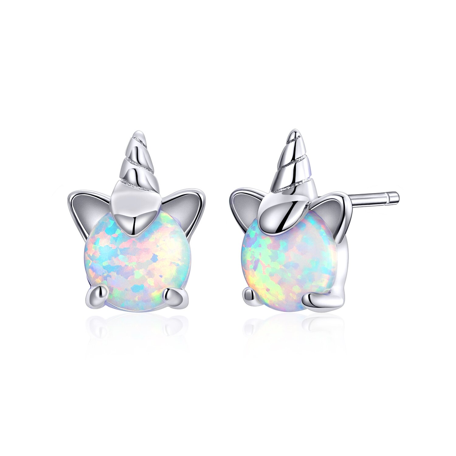 Cercei din argint Silver Opal Unicorns image5