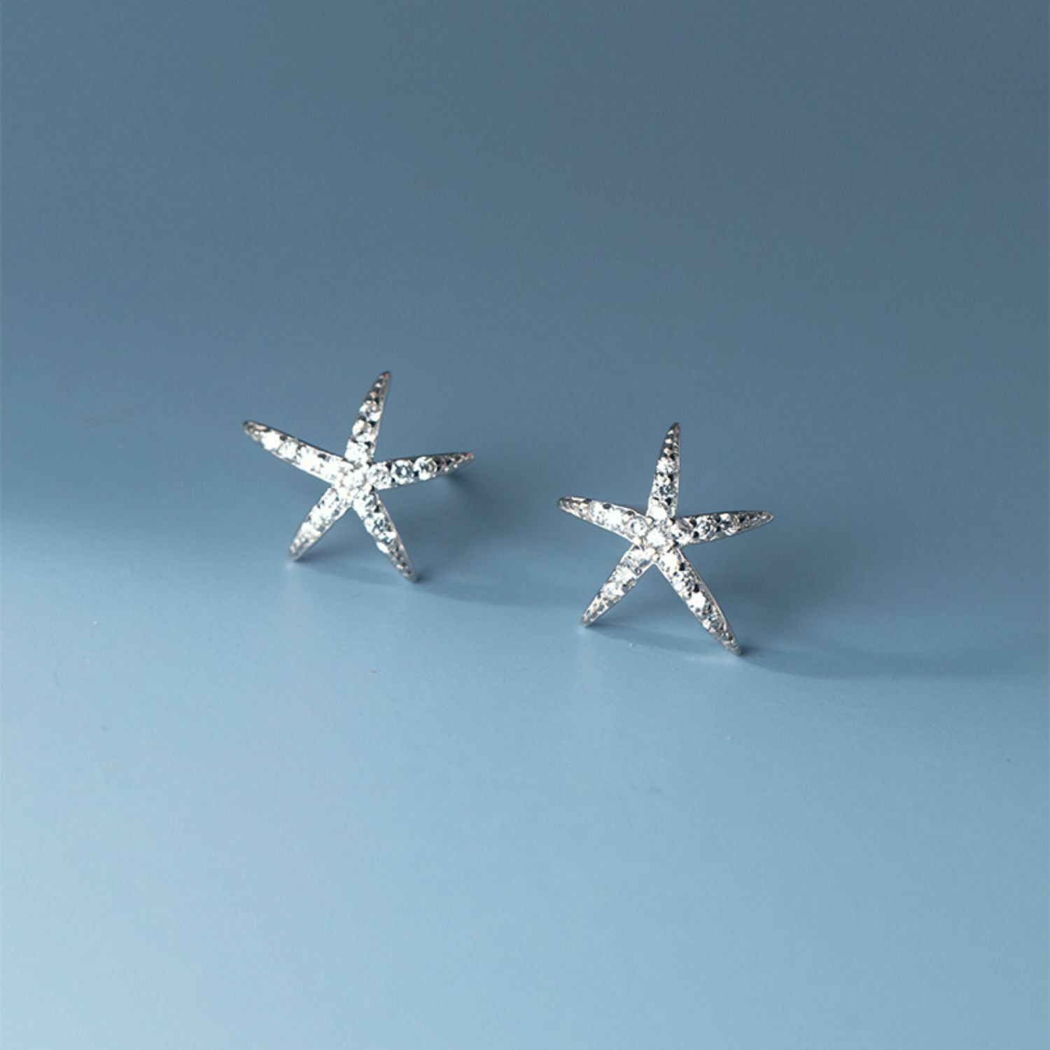 Cercei din argint Silver Sea Star image1