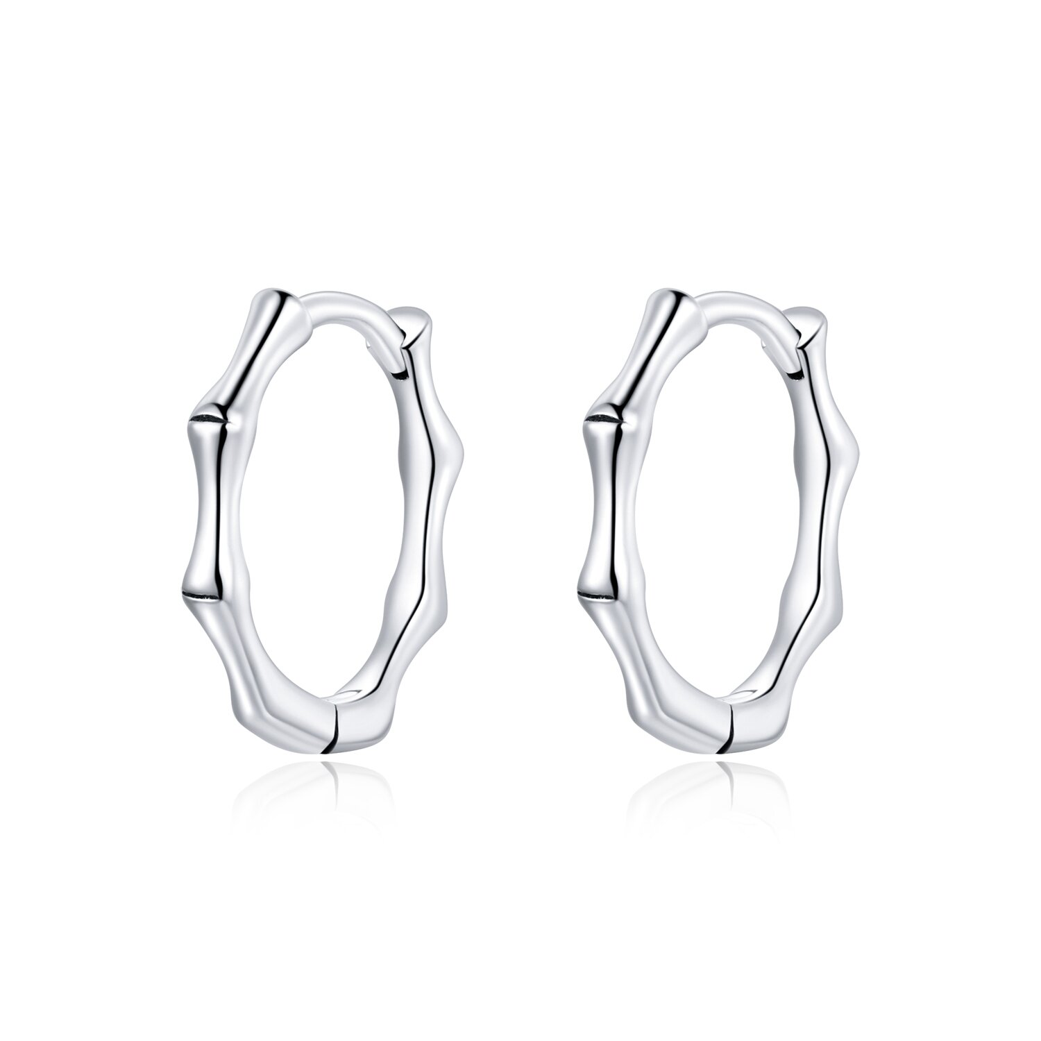 Cercei din argint Small Round Hoops image14