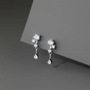 Cercei din argint Sparkling Droplets