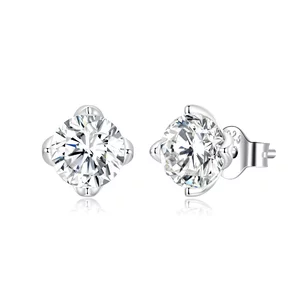 Cercei din argint Sparkling Round