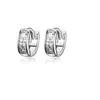 Cercei din argint Square Crystals Hoops picture - 1