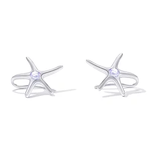 Cercei din argint Starfish
