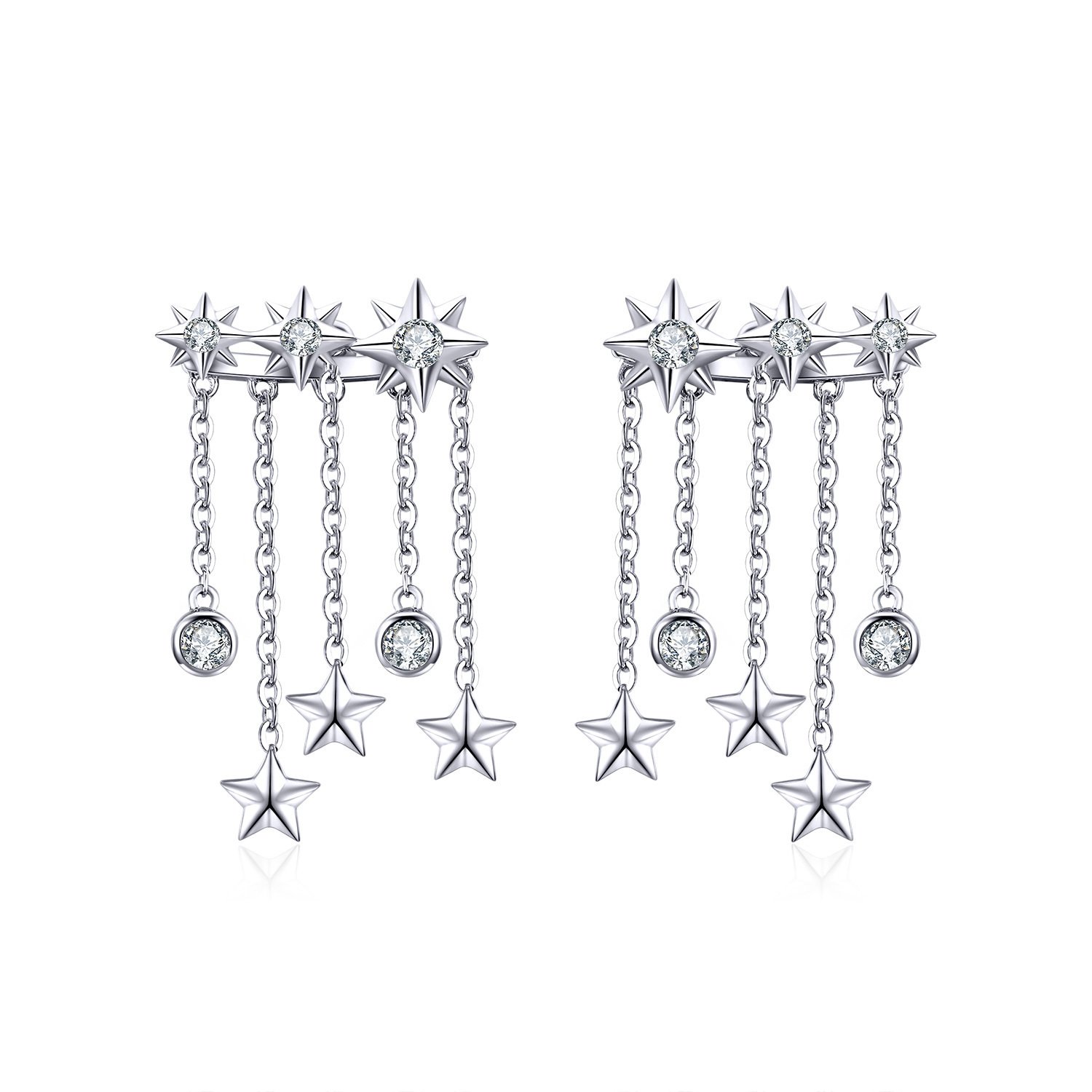 Cercei din argint Stars Cascade argint