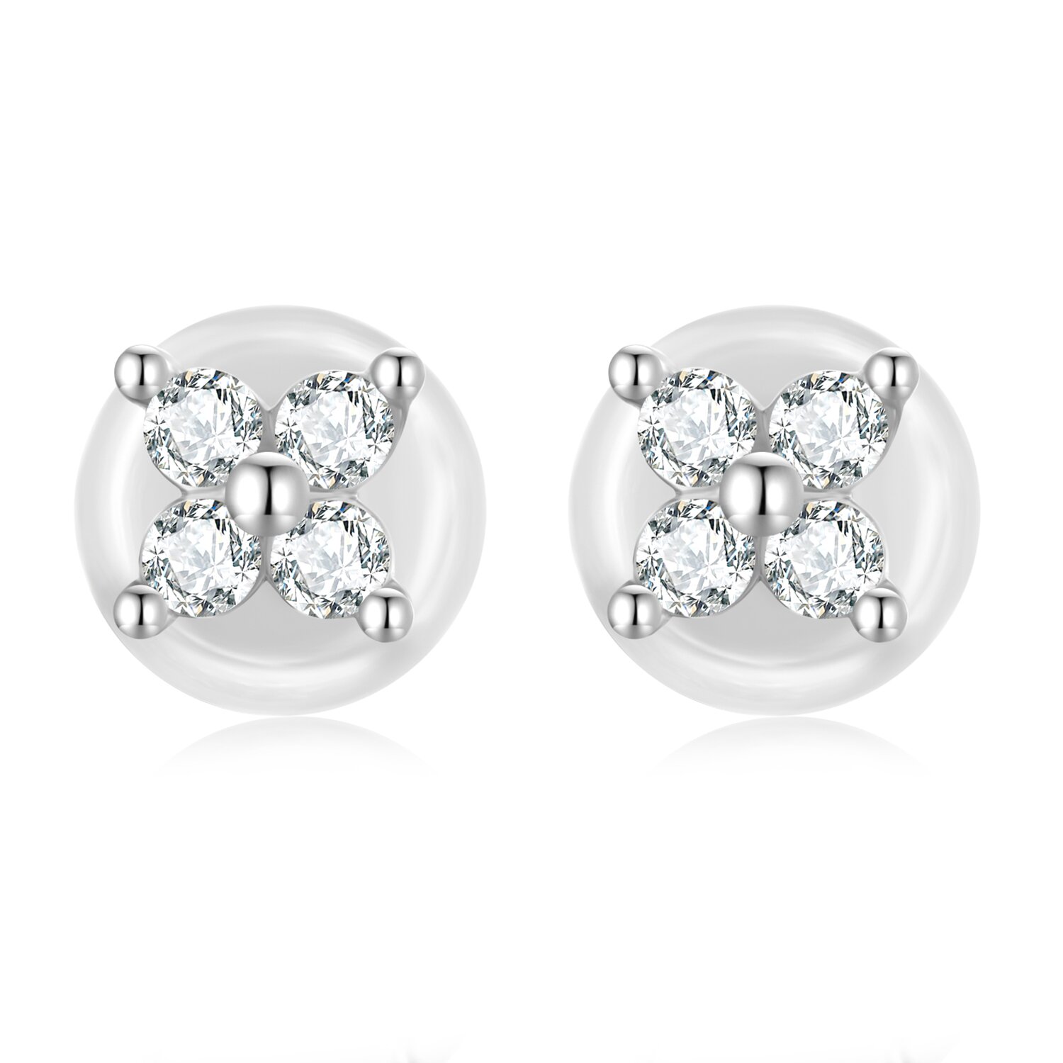 Cercei din argint studded plus