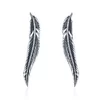 Cercei din argint Vintage Long Leaf