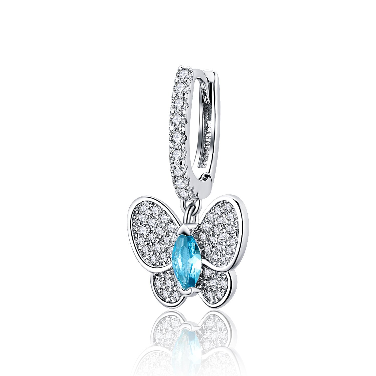 CERCEL din argint Blue Butterfly image6