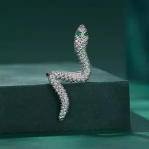 CERCEL din argint Crystal Snake