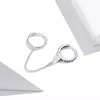 CERCEL din argint Double Sparkling Hoops picture - 2