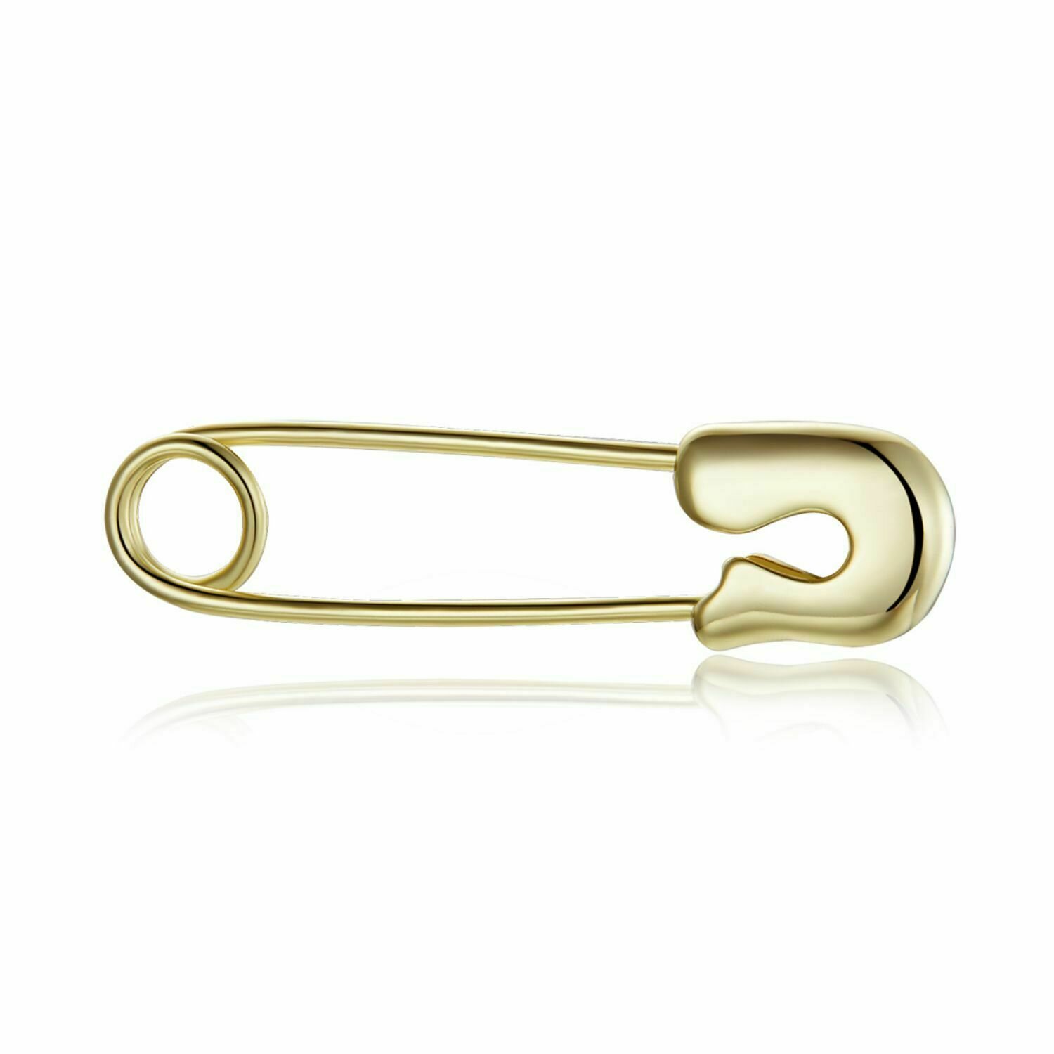 CERCEL din argint Golden Safety Pin image15