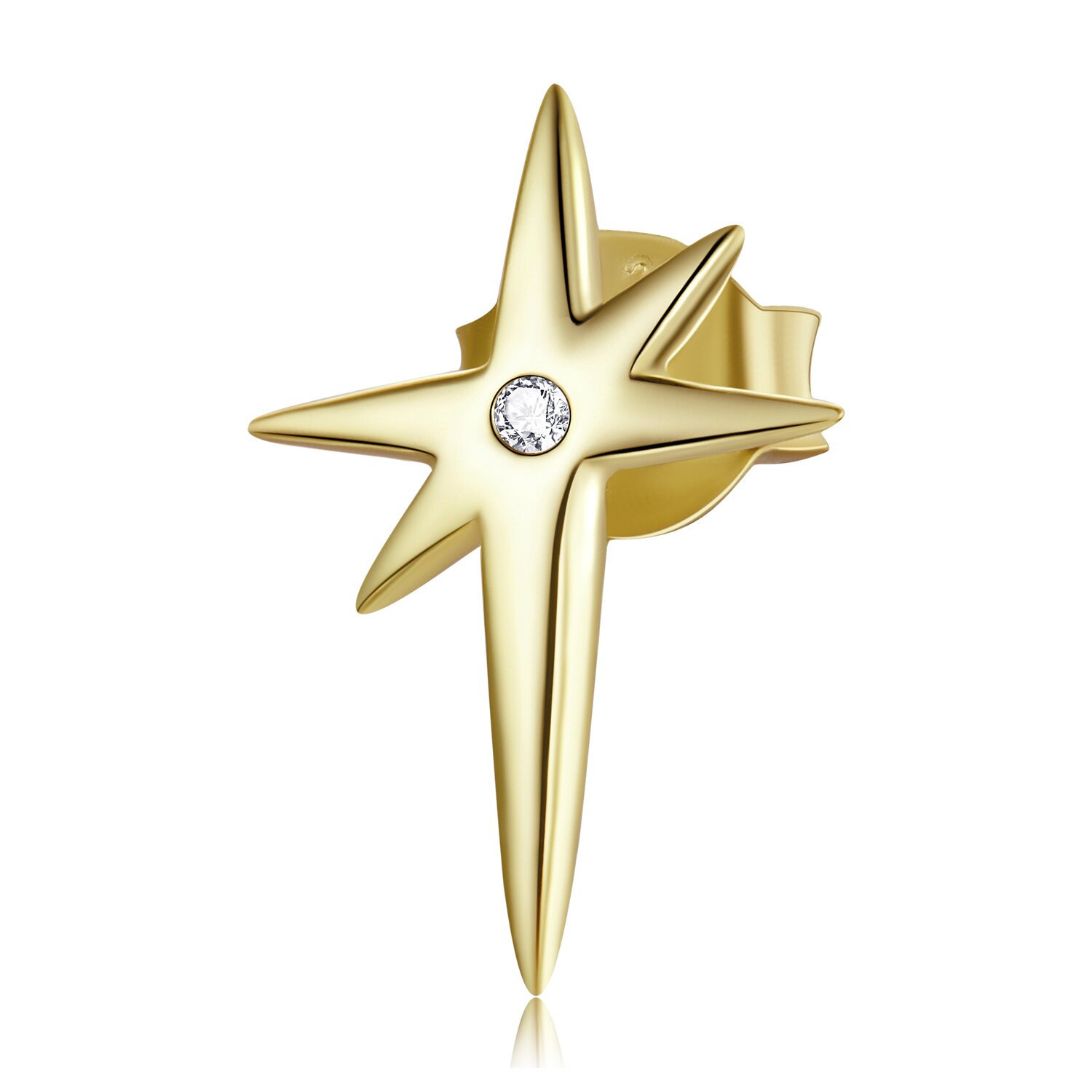 CERCEL din argint Golden Star EdenBoutique