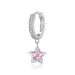 CERCEL din argint Lovely Pink Star