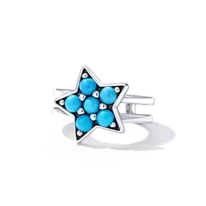 CERCEL din argint turquoise star