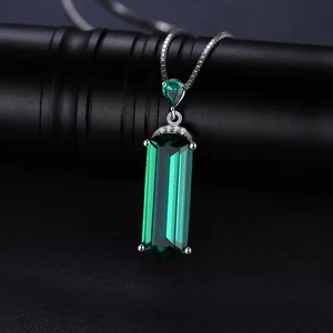 Colier de argint Massive Emerald