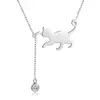 Colier din argint 925 Playful Silver Cat picture - 1