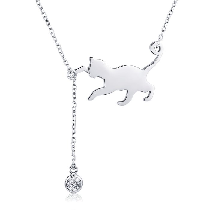 Colier din argint 925 Playful Silver Cat image0