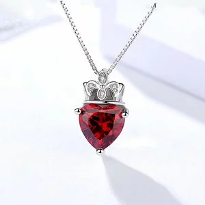Colier din argint Beautiful Red Heart