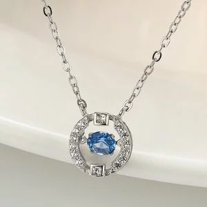 Colier din argint Blue Diamond Look