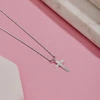 Colier din argint Cruce Simpla, personalizat cu text picture - 2