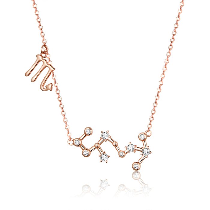 Colier din argint cu Constelatia Scorpion rose gold argint