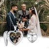 Colier din argint Custom Photo Compass Love