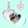 Colier din argint Custom Photo Crystal Pink Heart picture - 6