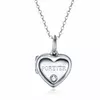 Colier din argint Custom Photo Sparkling Crystal Heart picture - 1