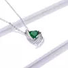 Colier din argint Dark Green Winged Heart picture - 3