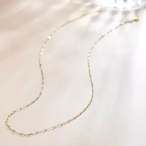 Colier din argint Golden Blue Beads