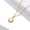 Colier din argint Golden Opal Sun picture - 4