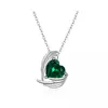 Colier din argint Green Winged Heart picture - 1