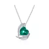 Colier din argint Green Winged Heart picture - 1