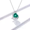 Colier din argint Green Winged Heart picture - 3