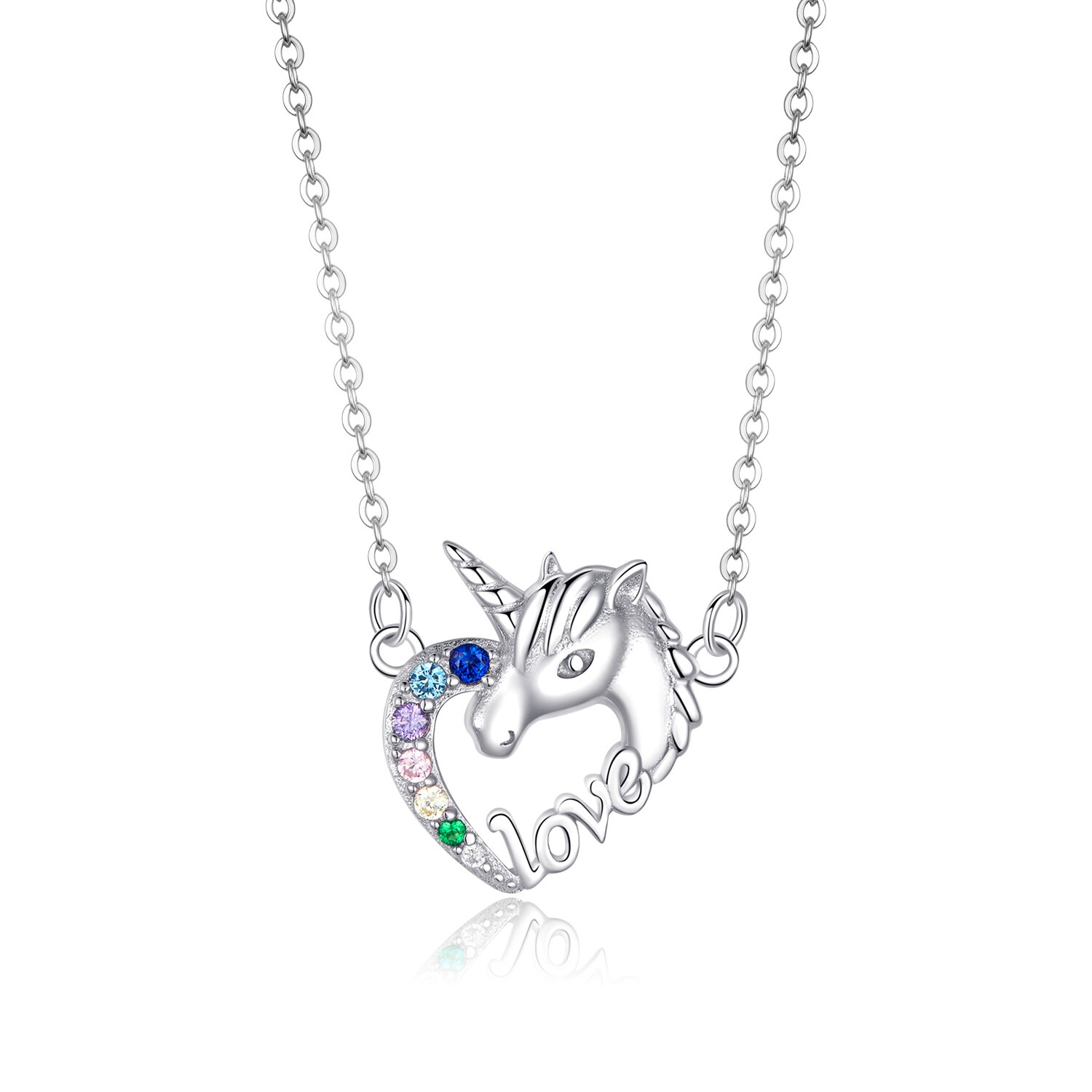 Colier din argint In love with Unicorns image