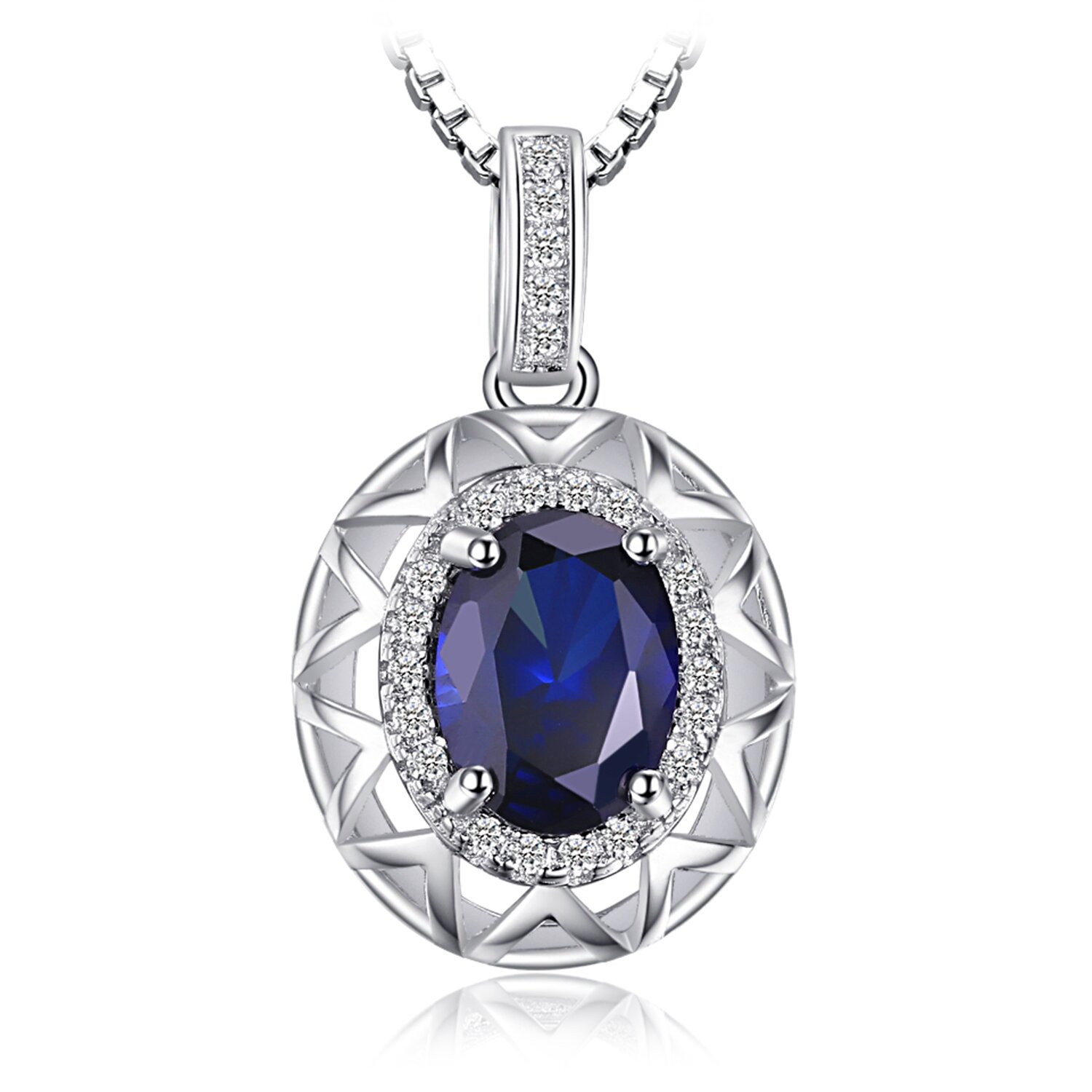 Colier din argint kate's glamorous sapphire