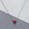 Colier din argint Little Red Heart picture - 3