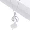 Colier din argint Moon and Star Necklace