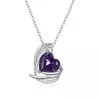 Colier din argint Purple Winged Heart picture - 1