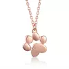 Colier din argint Rose Gold Paws